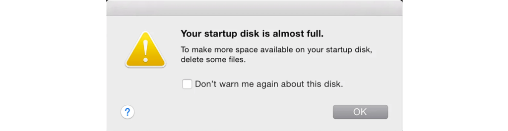 FREE UP SPACE ON MAC STARTUP DISK AUTOMATICALLY